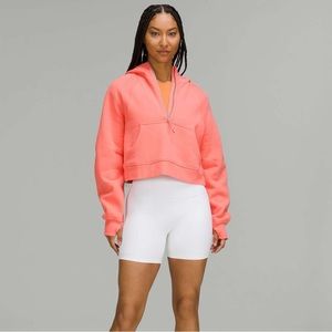 Raspberry Cream Half Zip Scuba